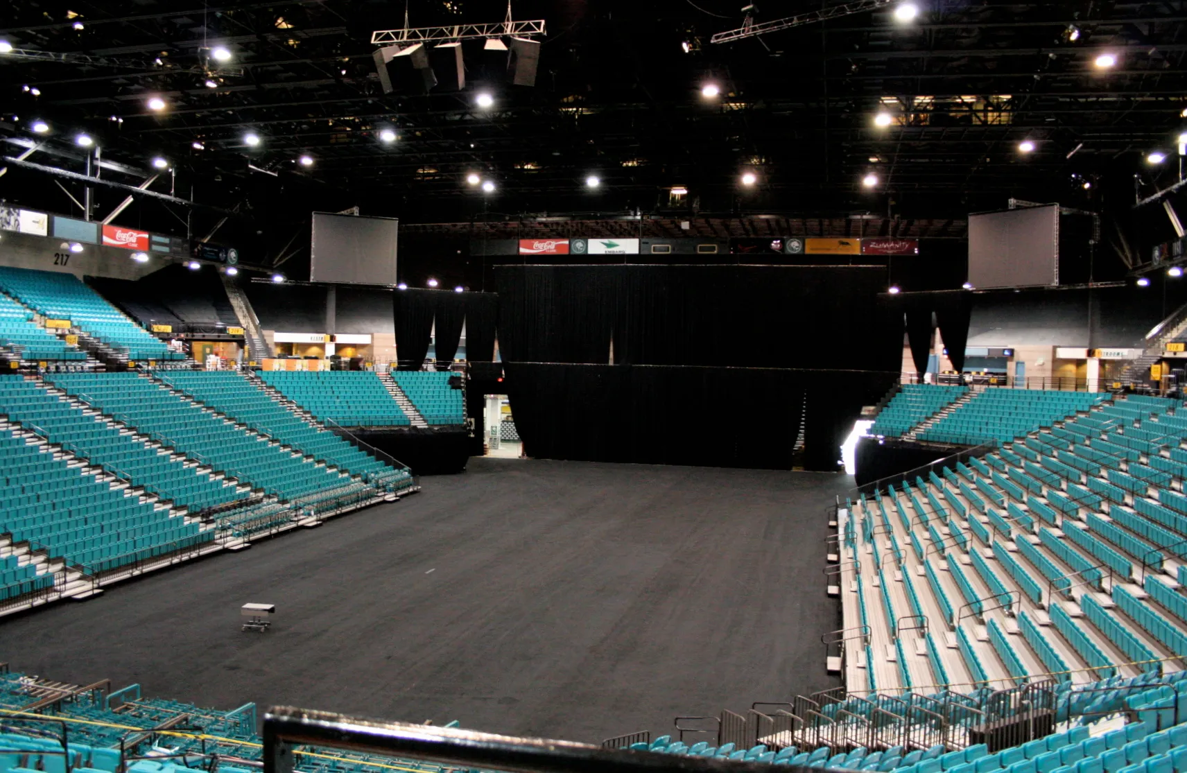 The interior of the MGM Grand Garden Arena in Las Vegas, an indoor multipurpose venue with banked seating around a central floor