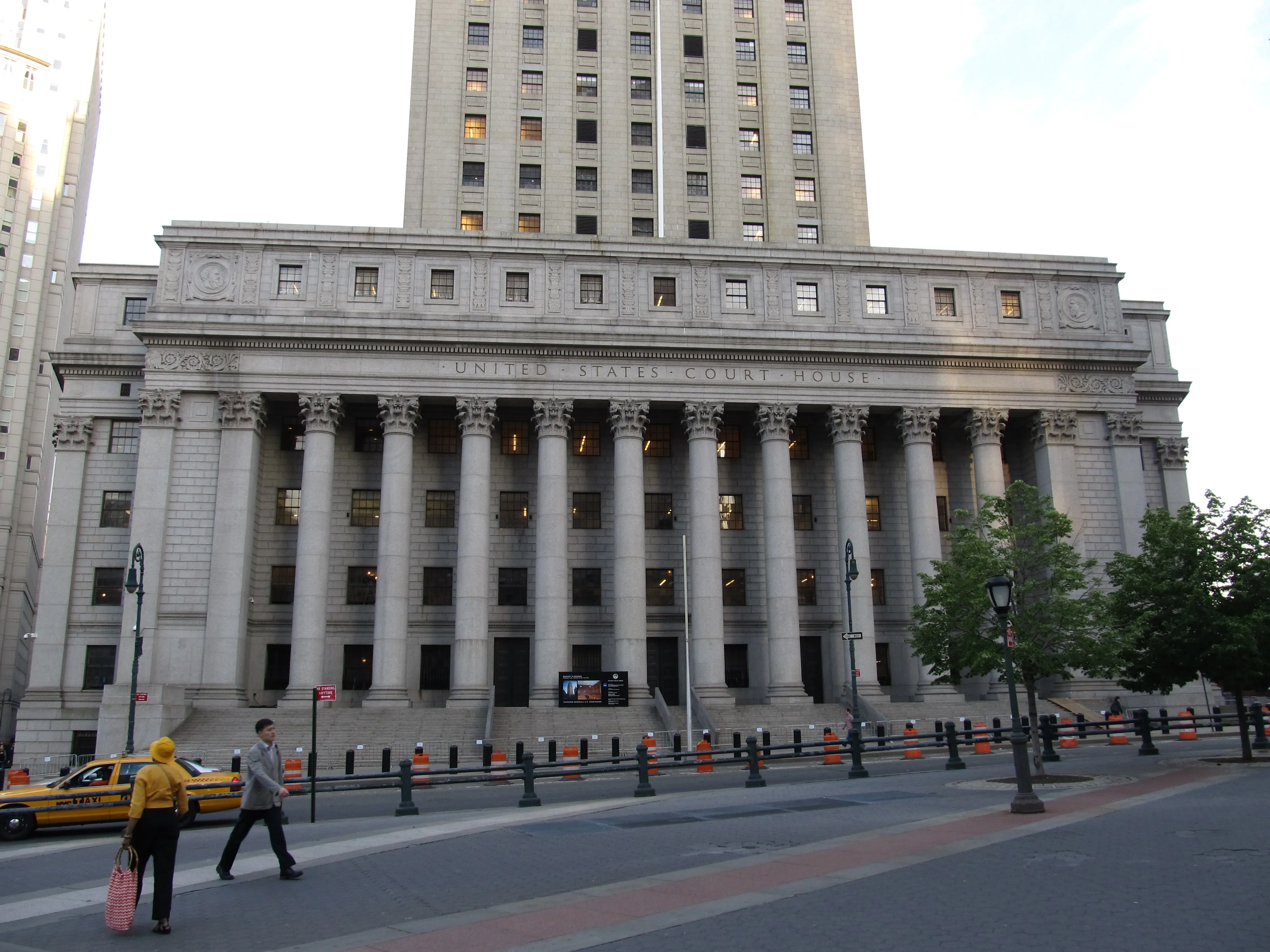 The Thurgood Marshall U.S. Courthouse in lower Manhattan, home of the Southern District of New York, where the federal Epstein prosecutions were brought