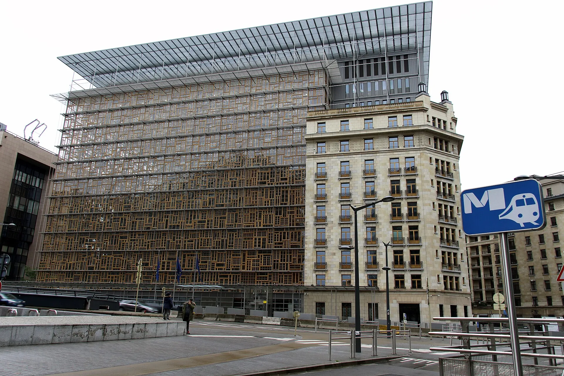The curved glass Europa building, headquarters of the European Council, in the European quarter of Brussels.